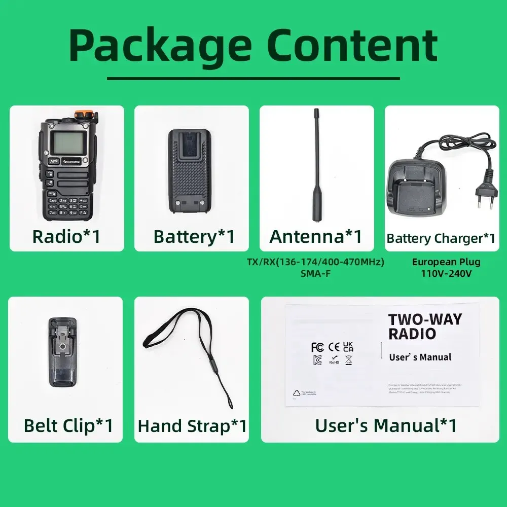 Quansheng UV K5 (8) Walkie Talkie Portable Am Fm Two Way Radio Commutator Station Amateur Ham Wireless Set Long Range Receiver 6