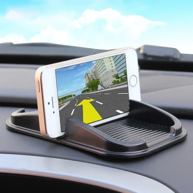 

Multi-Functional Creative Mobile Phone Holder Car Dual-Card Mobile Phone Seat Navigation Bracket Dashboard Anti-Skid Pad