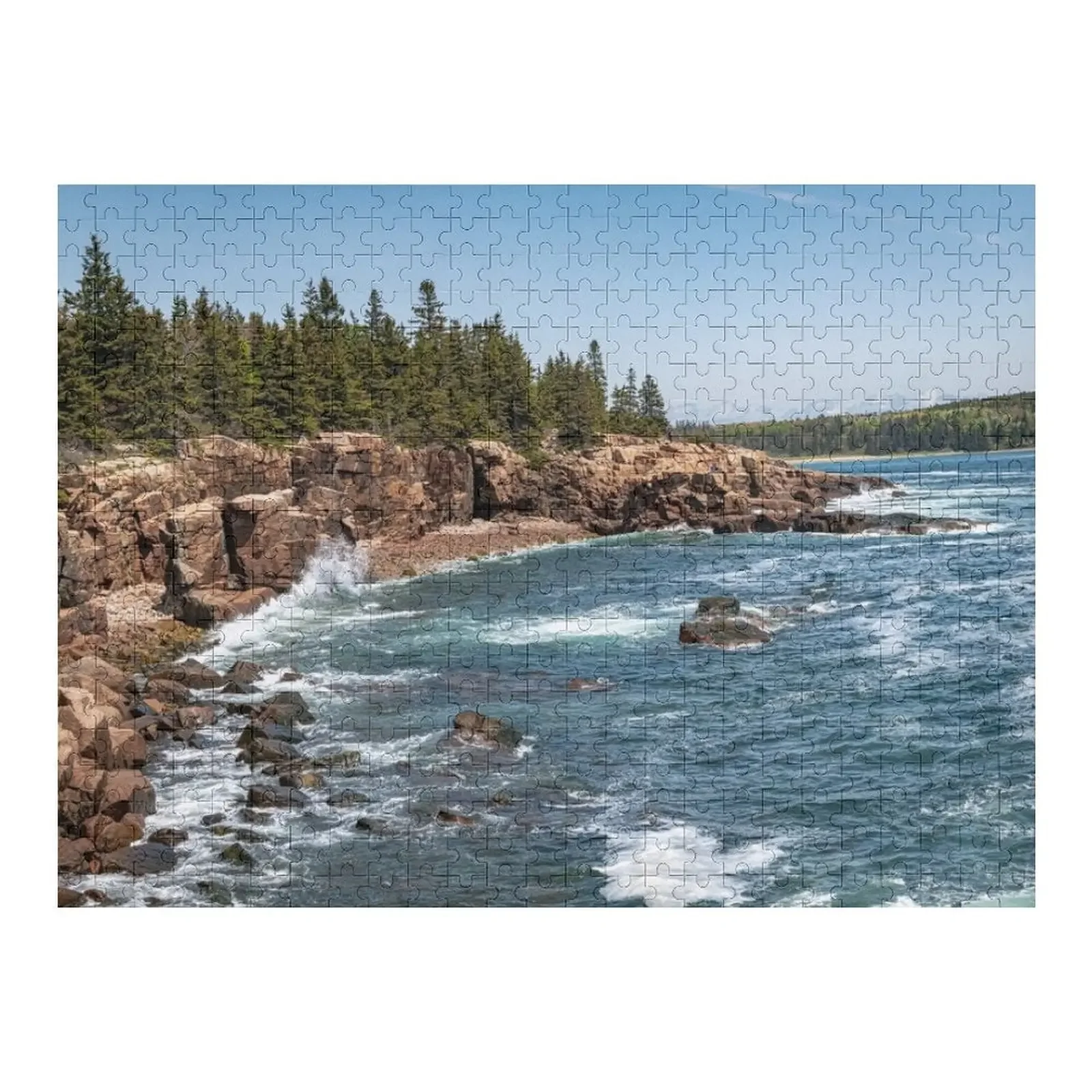 Maine Coastline Jigsaw Puzzle Personalised Customizeds For Kids Works Of Art Wooden Name Custom Personalized Puzzle