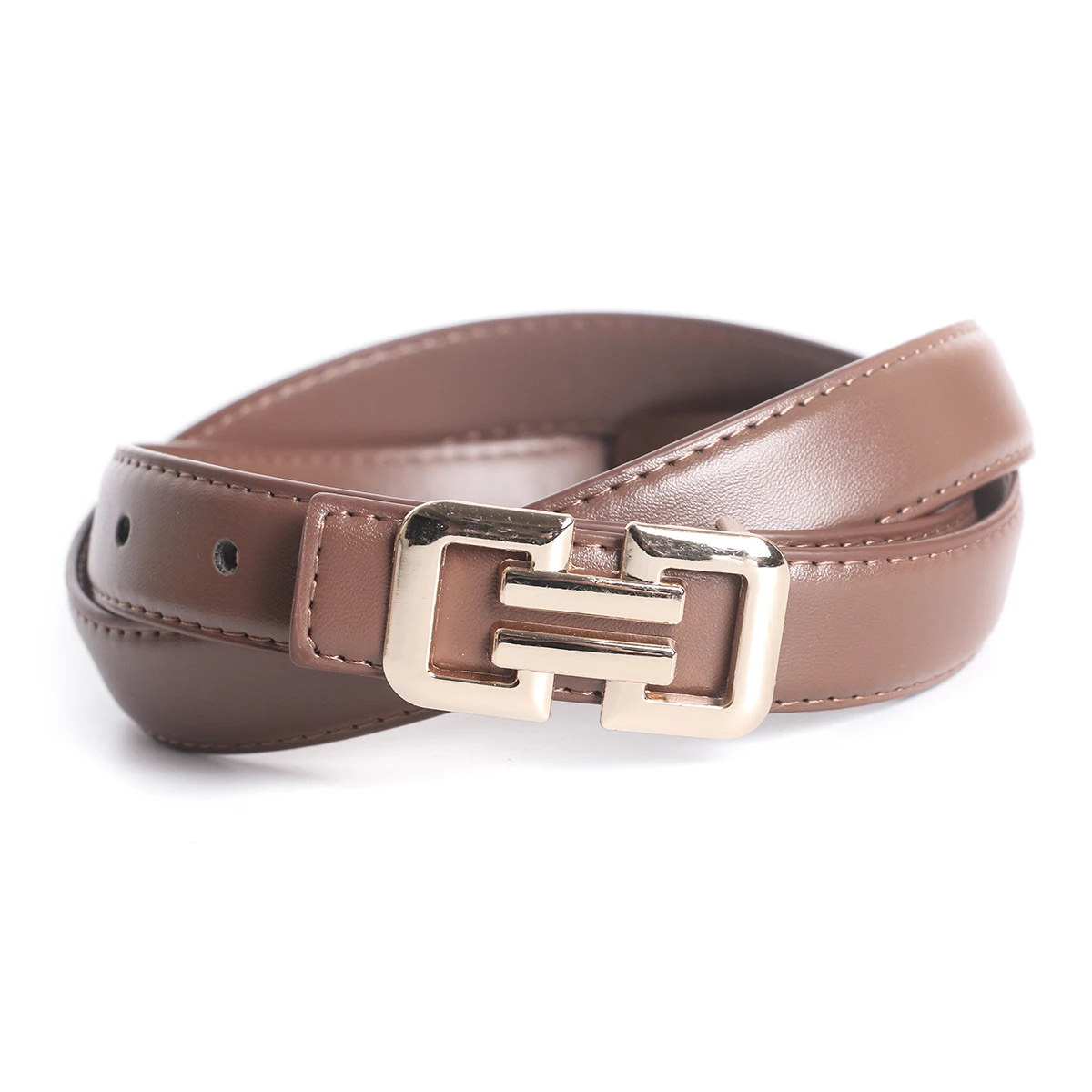 1 Stück Schmaler Modischer Weicher Kleidergürtel für Jeans Legierung Dornschließe Damen Hochwertiger Ledergürtel 2,3cm Breite Taillengürtel – Detail 6