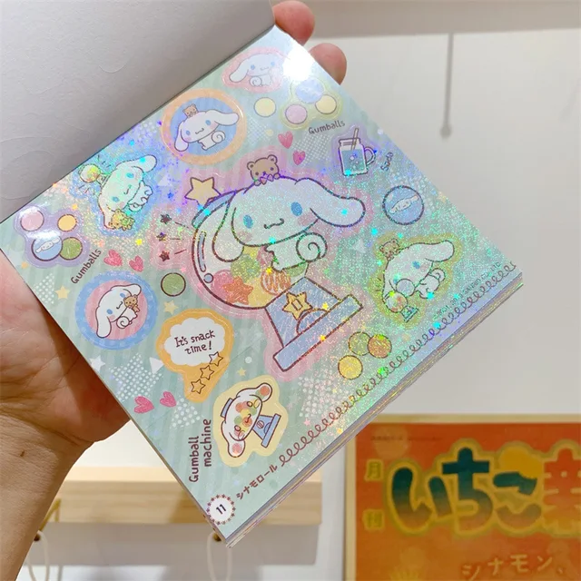 Cute Sanrio Stickers Book 24 Starting Account Material Stickers Kulome Big-eared Dog Cartoon Girl Stickers Decorative Toys 5