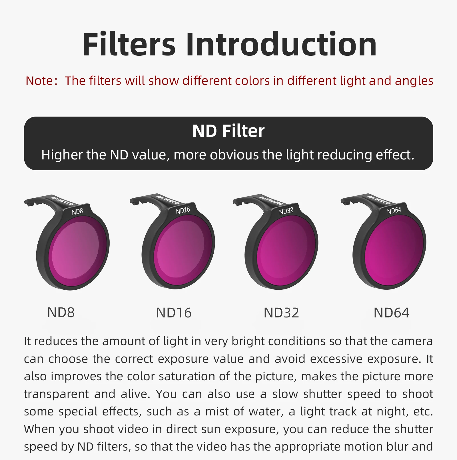 Filtres DJI NEO ND MCUV Lot 6 en 1 - Protection Objectif Drone