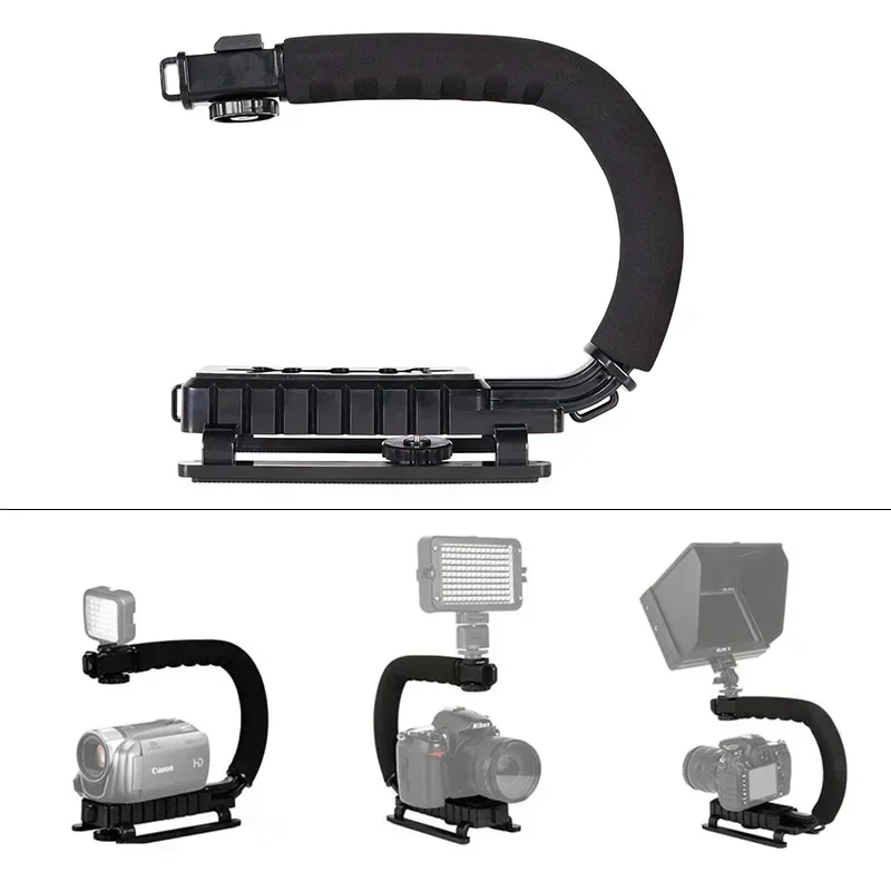 Camera Holder Camera Gimbal Stabilizer U C Shaped Holder Grip Video Handheld Stabilizer for DSLR Nikon Sony Camera and Light Portable SLR Steadicam for Gopro