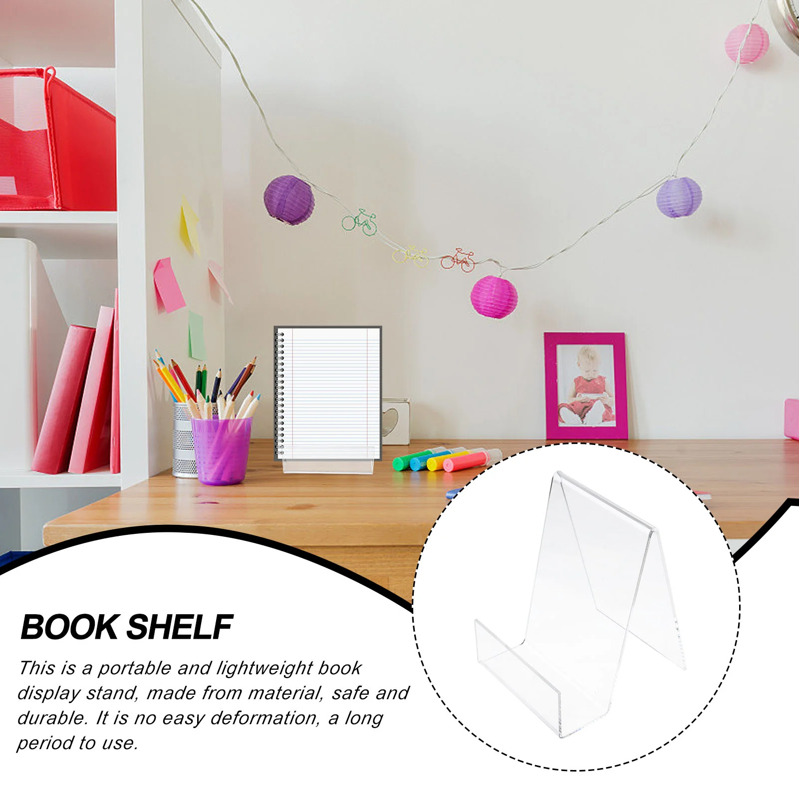 Comic Book Display Acrylic Book Display Holder Comic Frame Clear Laptop Stand Magazine Stand 2pcs