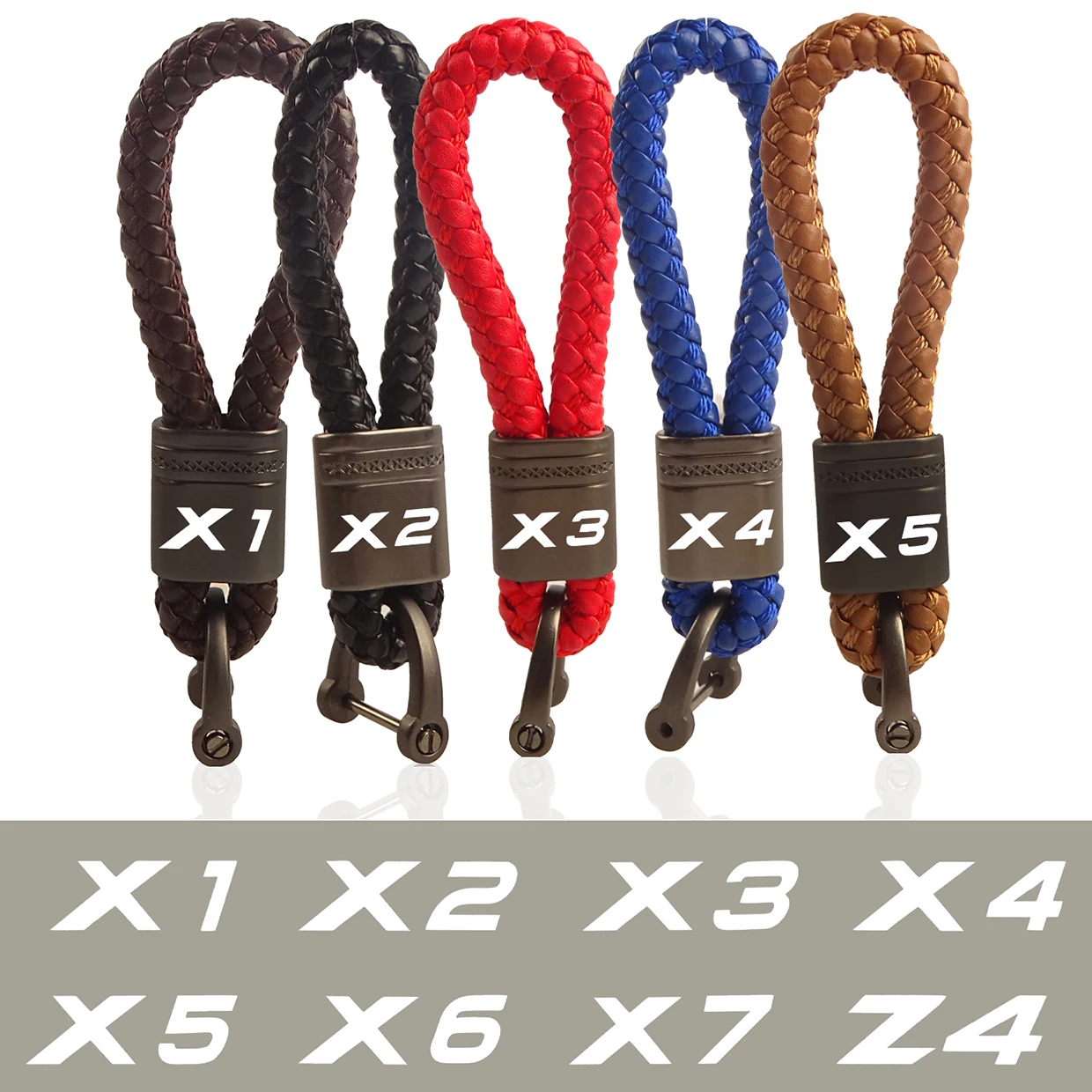 Metal leather car key chain keychain For BMW X5 E70 E53 Z4 E89 F25 E83