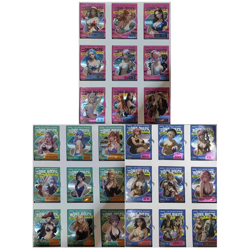 

Anime ONE PIECE Rare JR LSP Reflections Flash Cards Nami Uta Yamato Black Maria Toys for boys Collectible Cards Birthday Gifts