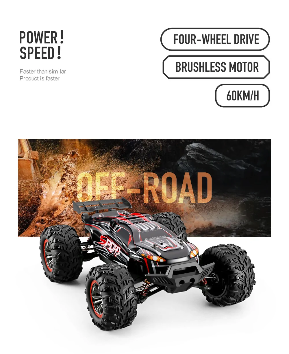 XLF X03A MAX Brushless Upgraded RTR 1/10 2.4G 4WD 60km/h RC Car Model Electric Off-Road Vehicles