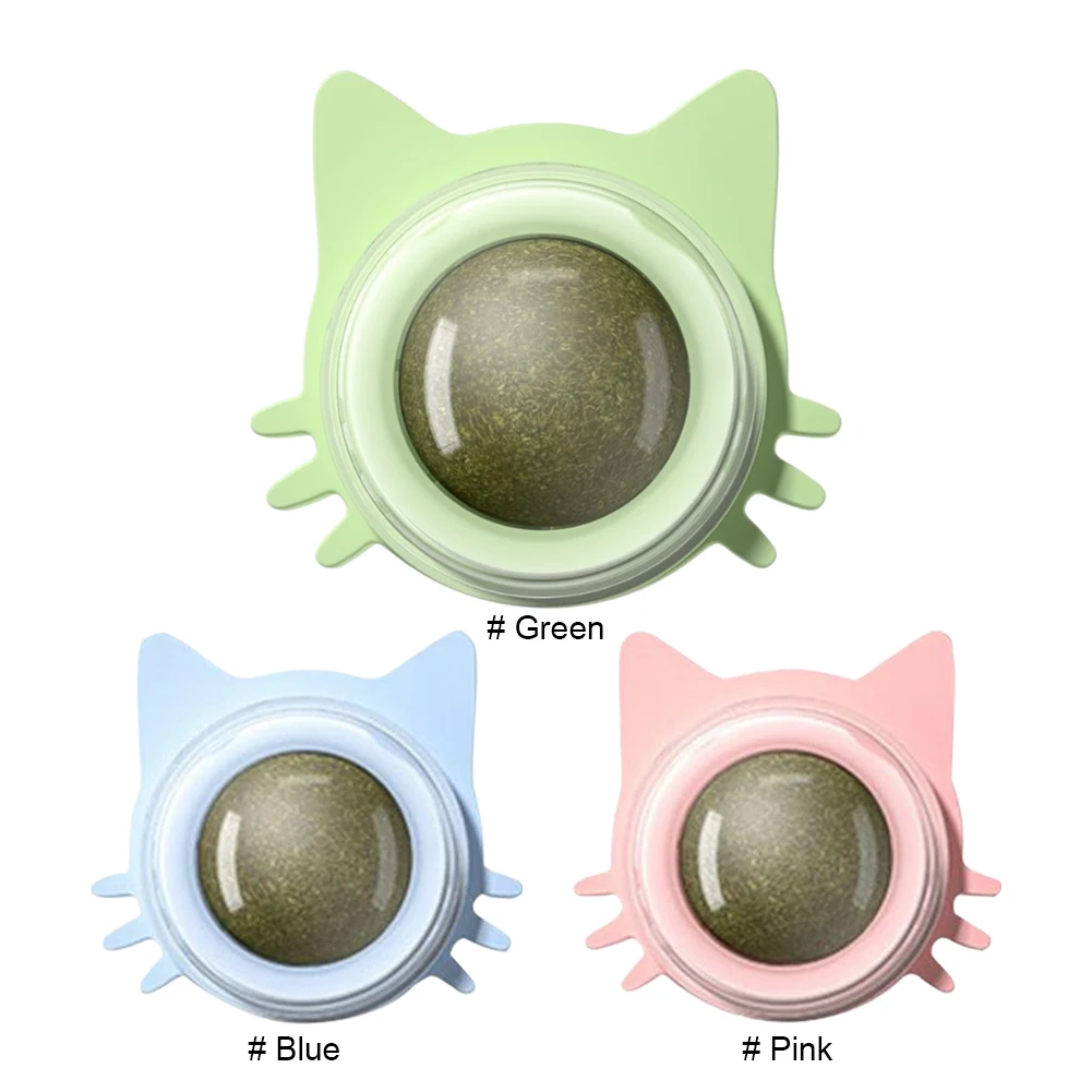 Catnip Wall Ball Cat Toys Pet Toys for Cats Clean Mouth Promote Digestion Kitten Candy Licking Snacks Mint Ball Cat Accessories