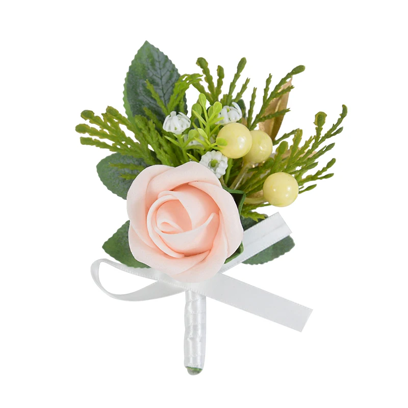 10 Spille Boutonniere Per Matrimonio - Fiori Artificiali | Per Sposo, Testimoni | Eleganti E Resistenti