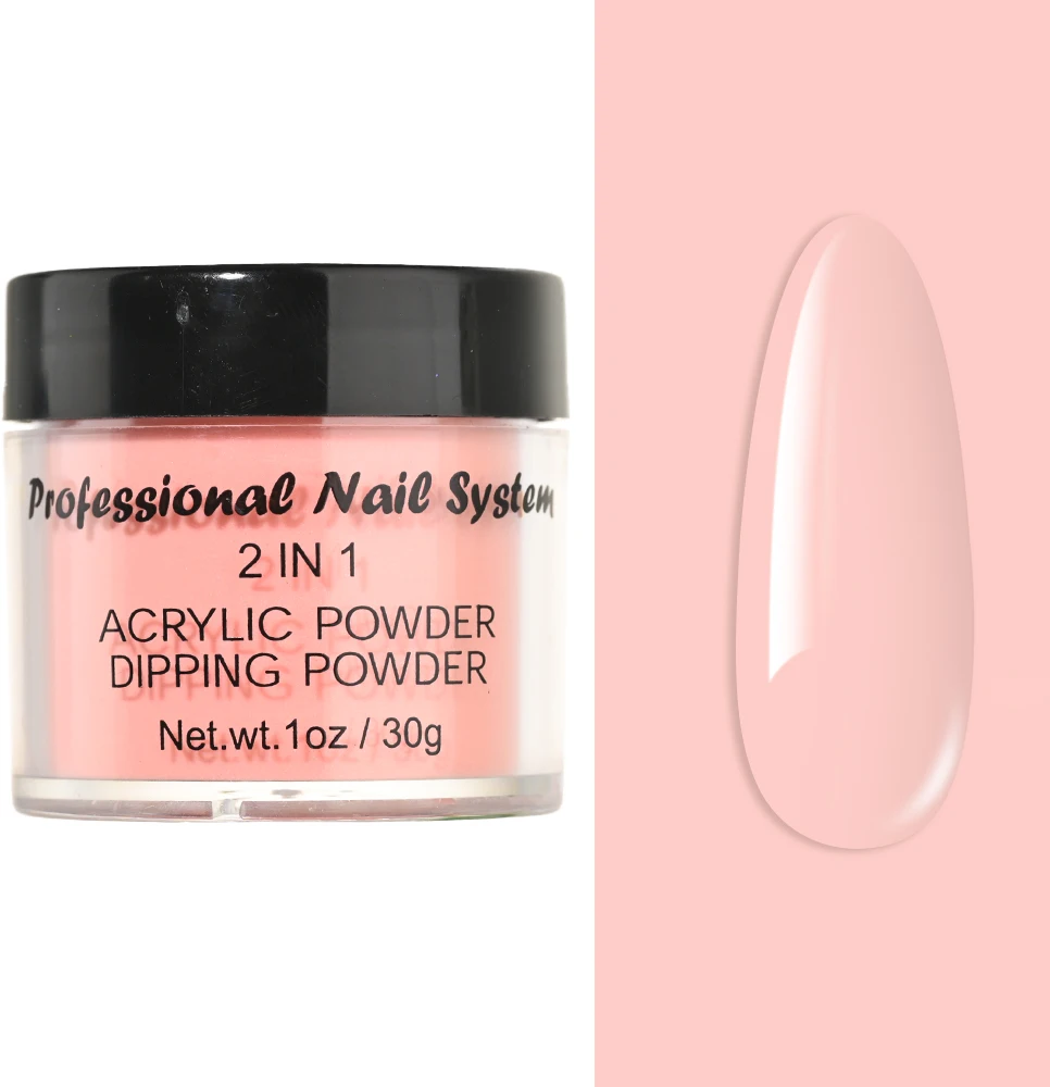 Acrylic Nail Powder 1oz/30g Nude Carving Nail Polymer Dip/Extension 2in1 Crystal Professional Nail Art Accessories