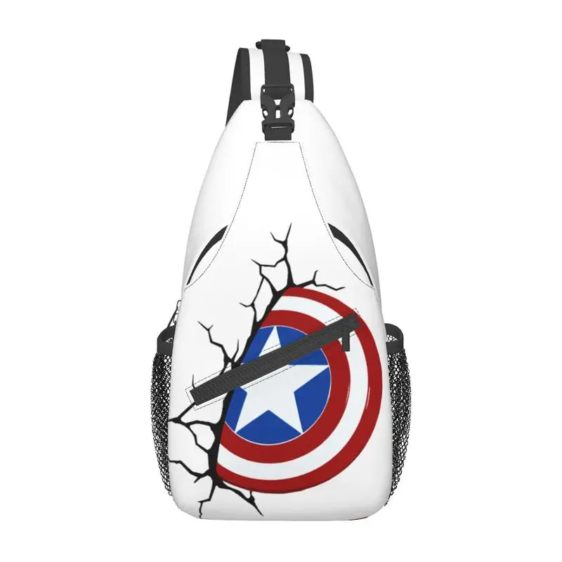 Captain America Sling Chest Bag Zaino A Tracolla Personalizzato Per Uomo Travel Escursionismo Daypack