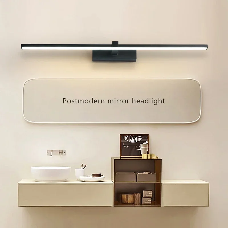 Modern LED Wall Lamp Bathroom Hardware Wall Lights Three Color Lights Aluminum Made Vanity Mirror Line Lights