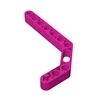 Gobricks 10Pcs High-Tech Accessories 3x7 Double Curved Arm With Shaft Bolt Hole 32009 Educational Building Blocks Technical 3