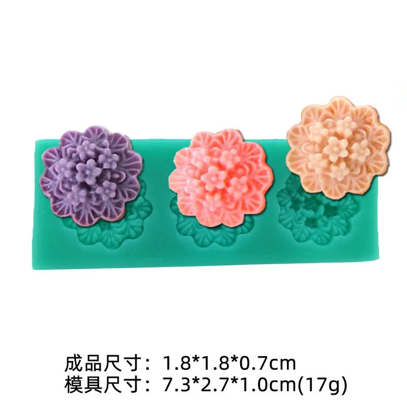 Mini Flowers Series Silicone Mold DIY Handmade Fondant Cake Baking  Chocolate Sugar Cake Tool Resin Polymer Clay Making Mould 1pc