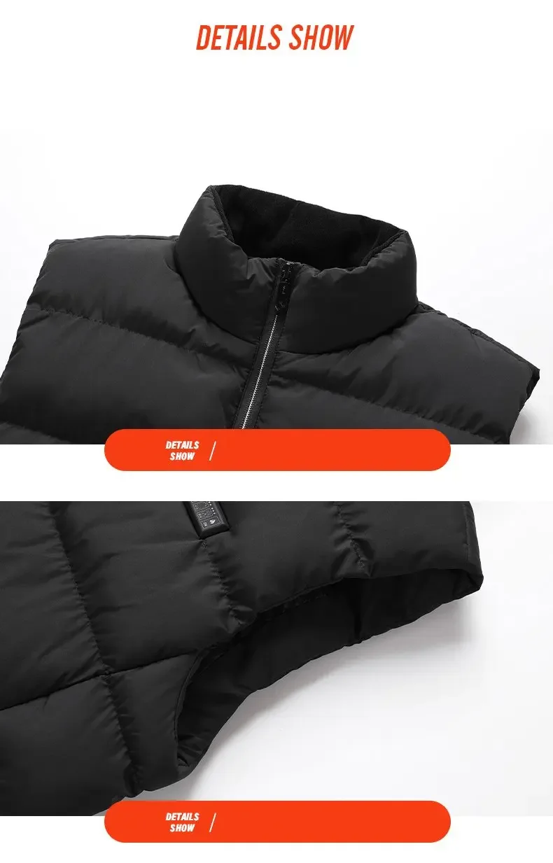 Dual-Control 9-Zone Heated Vest Unisex Outdoor Skiing Sportswear Battery Not Included