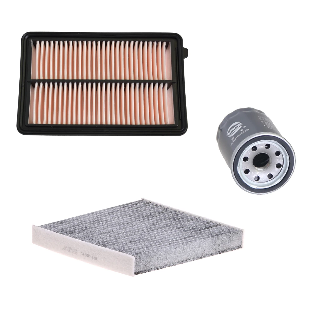 3Pcs Oil Cabin Air Filters Kit For Honda CR-V (RM) 2.0L 2012 2013 2014 2015 15400-PLM-A01 17220-R6A-J00 8100407XKY00A