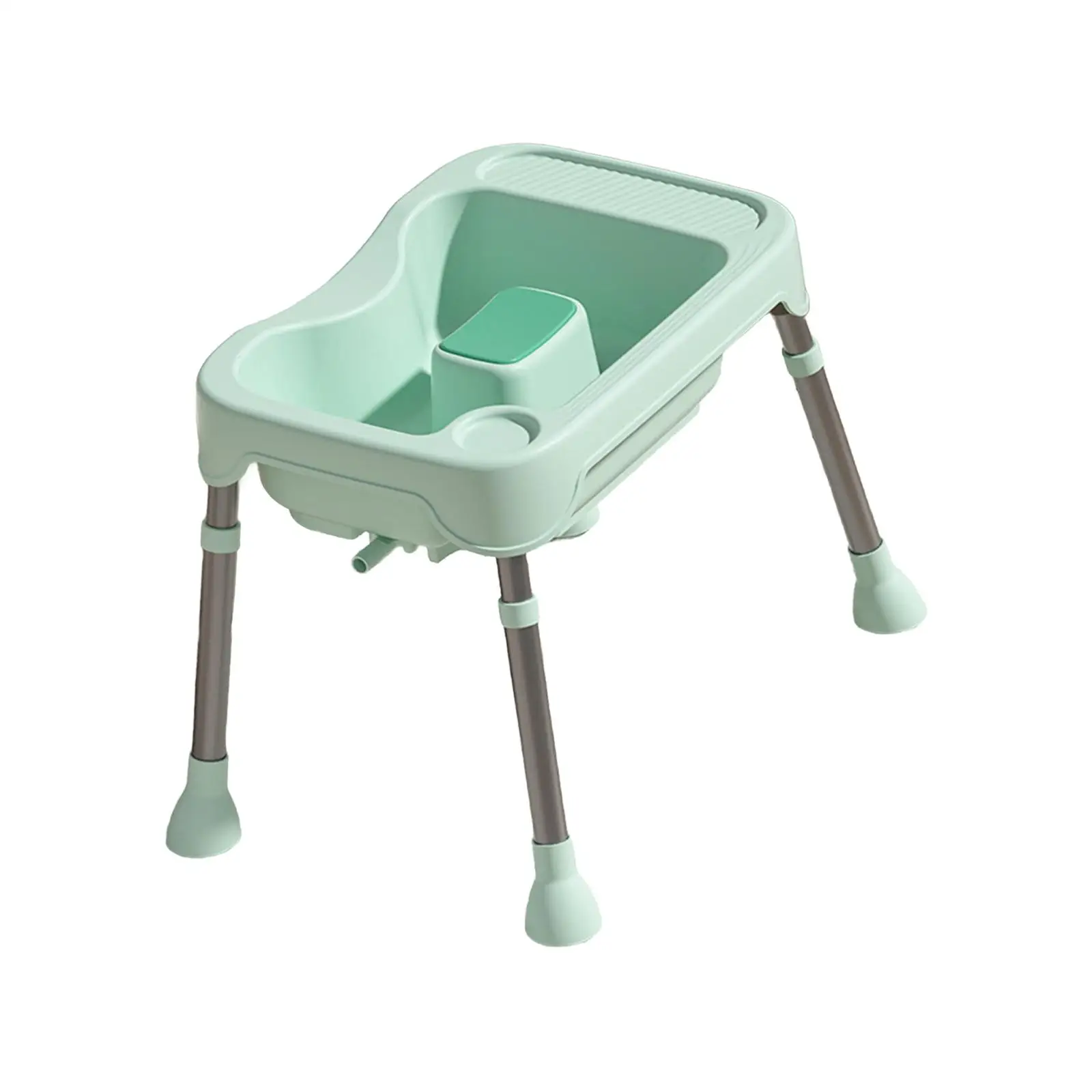 Elderly Hair Washing Basin Shampoo Bowl Height Adjustable Portable Rinse Basin Shampoo for Salon Home Men Disabled