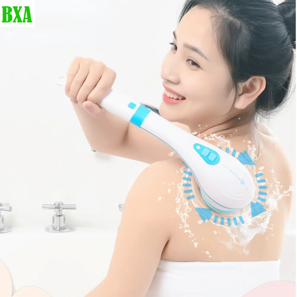 Long Handle Bath Brush Electric Body Massager Multifunction Cleaning Brush for Home Back Massage Automatic Rubbing Mud Brush ai face recognition scan automatic body temperature measurement sensor smart access control devices