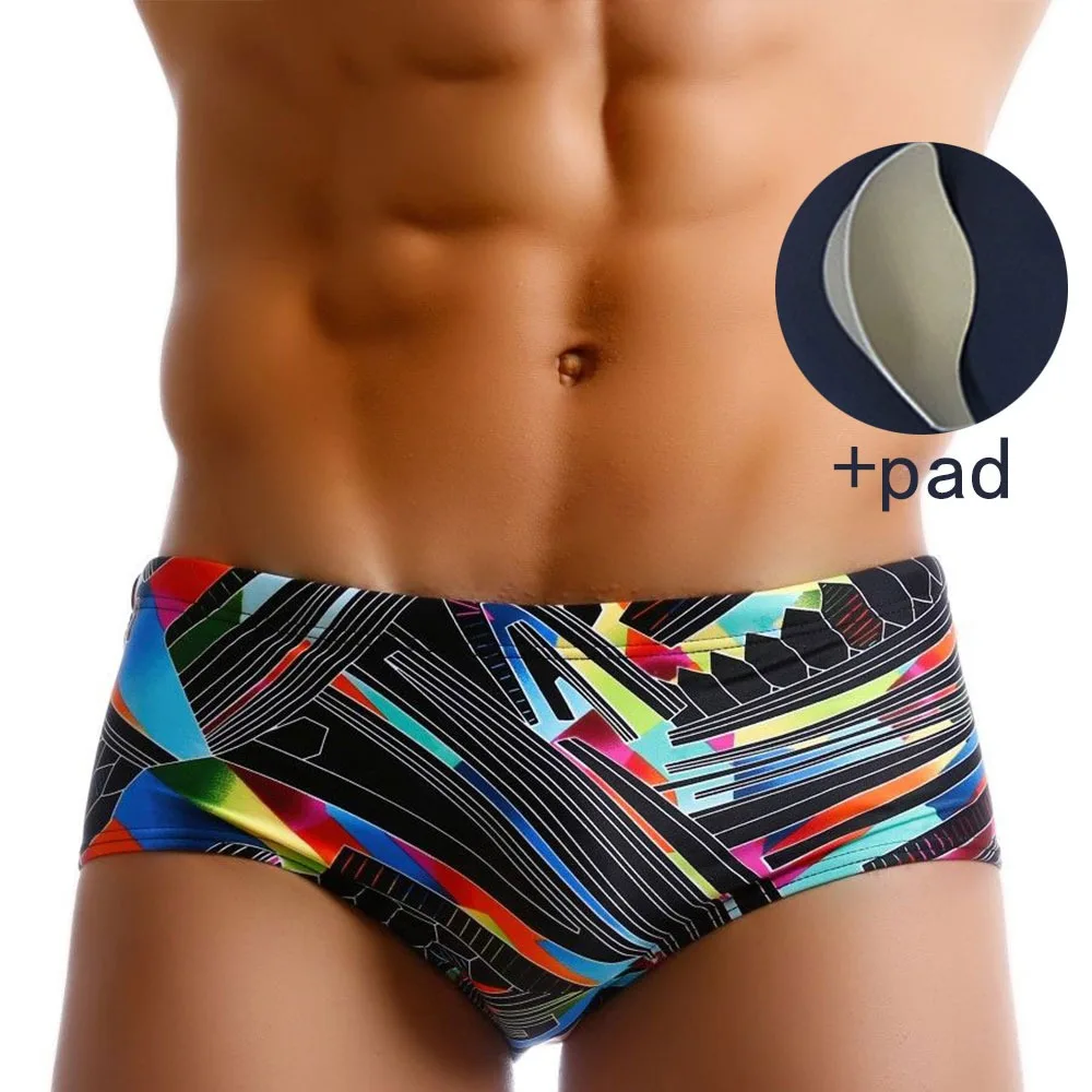 Men\'s Swimwear Trunks Outdoors Summer Stretch Beach Surf Swim Sports Push-up Shorts Men Swimsuit Swimming Pants