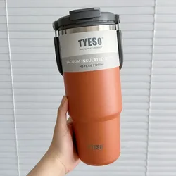 Tyeso Premium Insulated Stainless Steel Travel Mug - 1050ML (Orange)