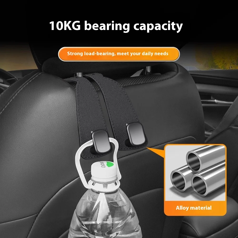Car Back Seat Hook Double Hook Seat Rear Multifunction Hanger Backrest Hook Car Interior Storage Organizer Accessories