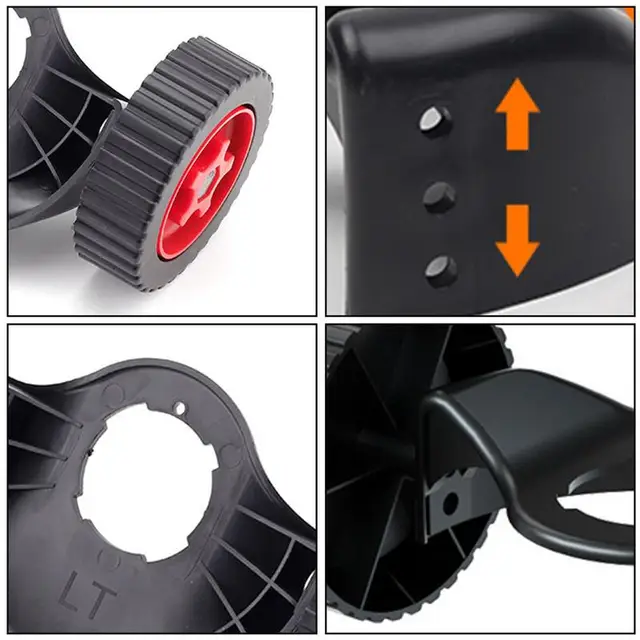 Húros Trimmer Kerekek Elektromos Fű Tartozékok Leszerelhető Kerék Rögzítés Kis Háztartási Gyomnövény - Image 4