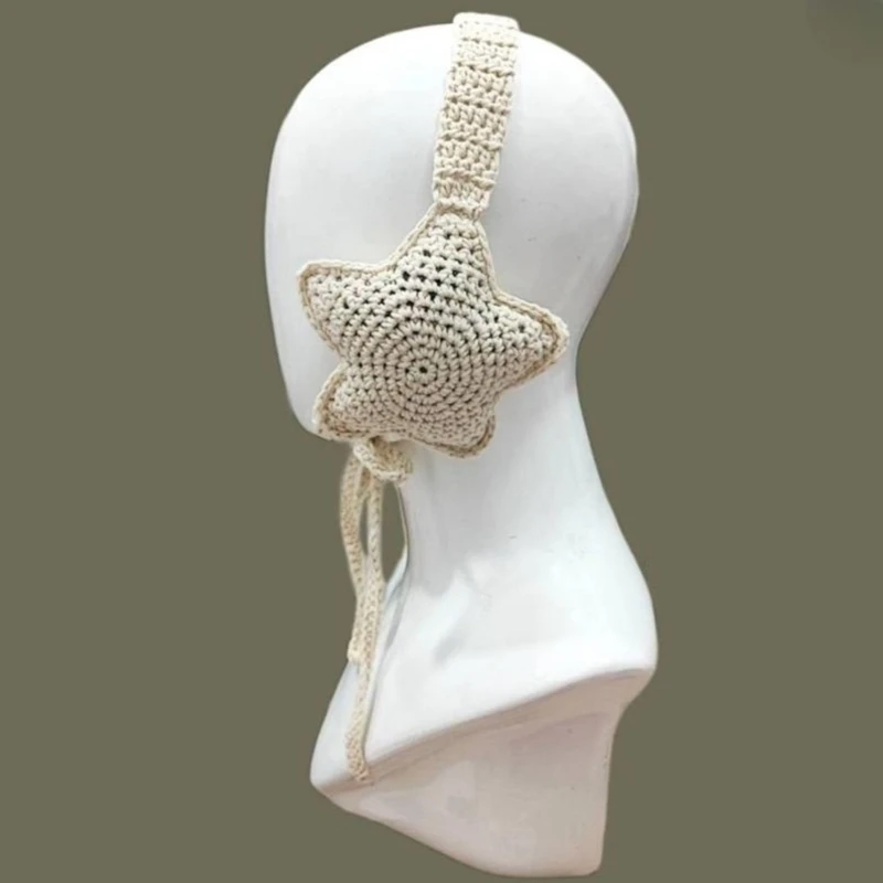 Winter Crochet Star Earmuff Ear Warmer Adult Skiing Walking Earmuff 449B warm earmuffs