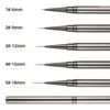 5PCS/set 6/9/12/15/18mm Nail Liner Brush Set Drawing Lines Stripe Painting Flower Pen Nail Art Manicure Metal Handle Brush Set 6