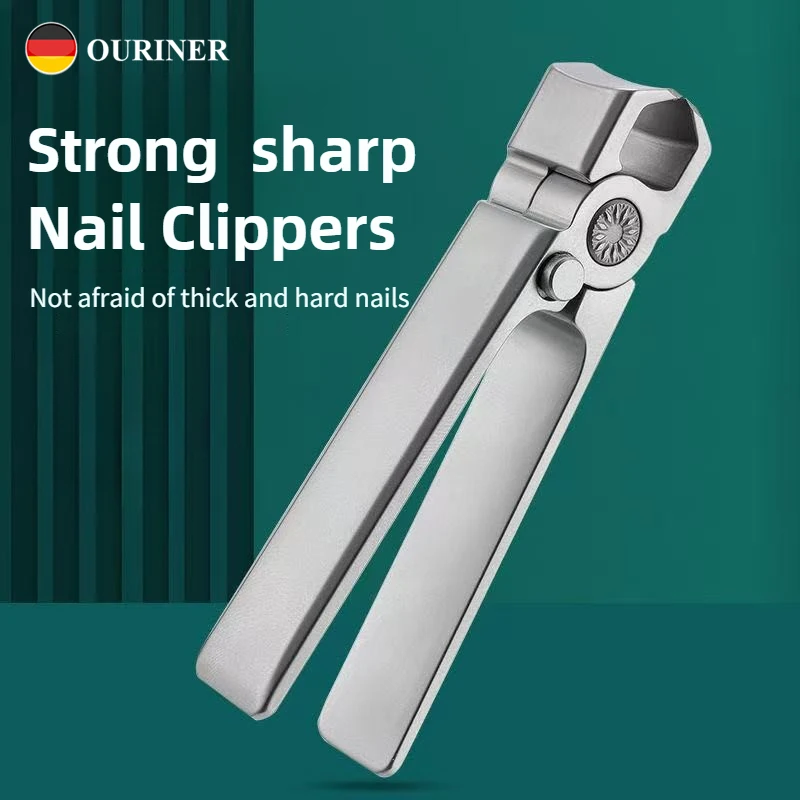 Wide Jaw Nail Clippers Stainless Steel Manicure Cutter Thick Hard Toenail Fingernail Scissors Trimmer Tools