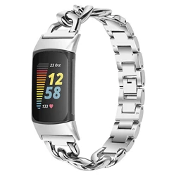 Premium Adjustable Metal Wristband Accessory for Smart Fitness Trackers (Silver)