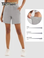 TACVASEN Women's High Waisted Hiking Golf Shorts with 4 Pockets 7" Lightweight Stretchy Athletic Running Summer Shorts Quick Dry - Image 3