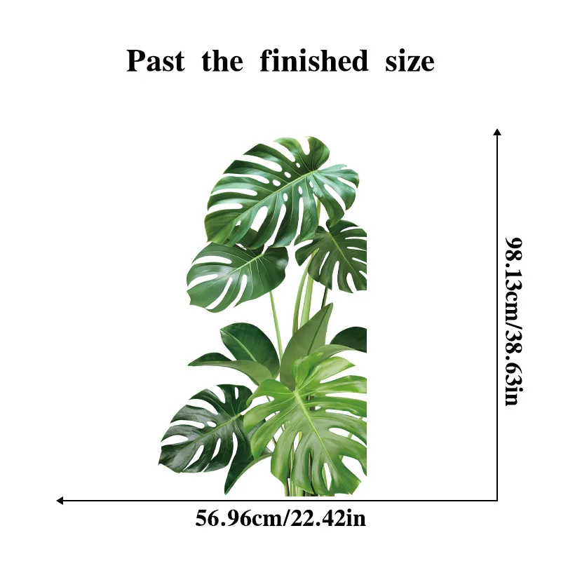 Large Monstera Leaf Wall Decal 3