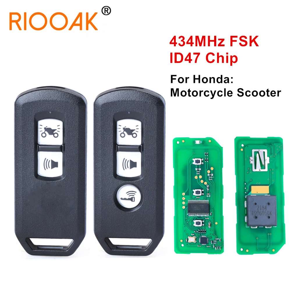 

Remote Key Fob 434MHz ID47 Chip Keyless for Honda K35V3 ADV SH 150 Forza 300 125 PCX150 2018 Motorcycle Scooter K01 K77 K96 K97