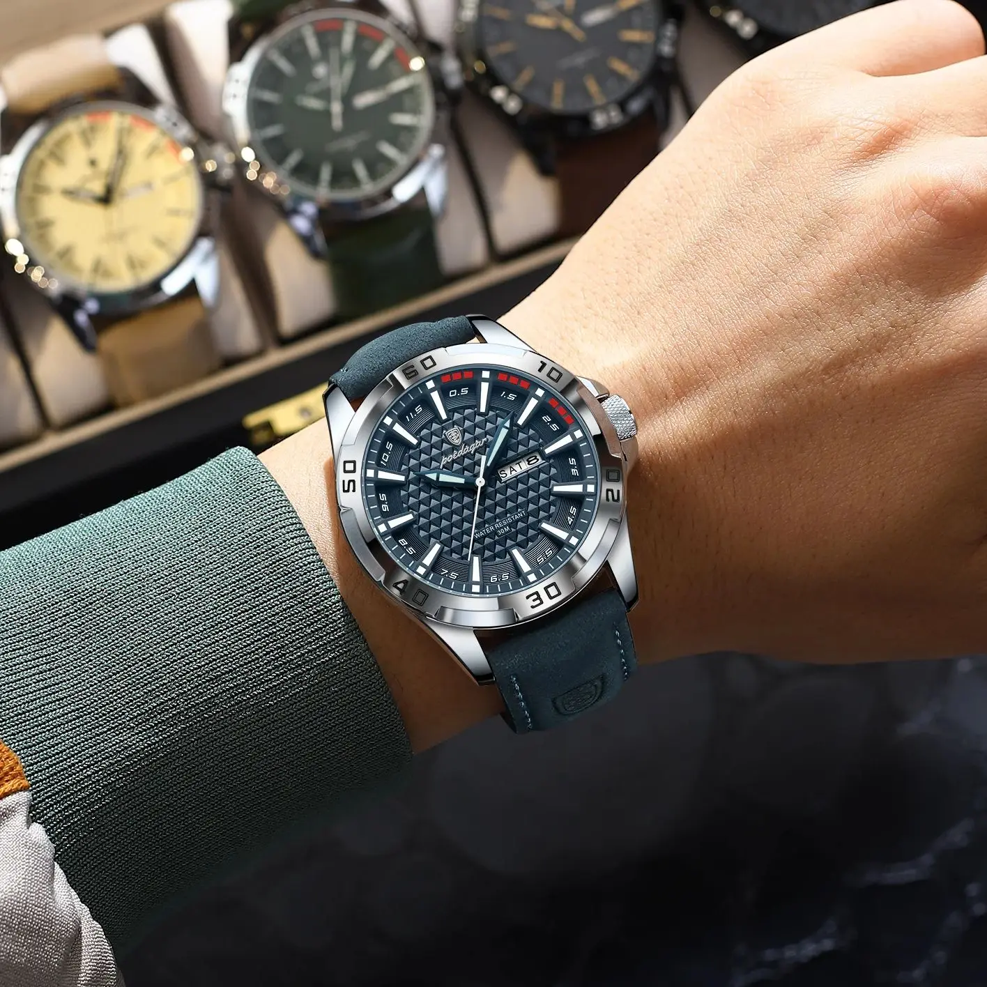 Men Watch Luxury Waterproof Luminous Date Week Watch For Man Quartz Leather Fashion Men's Watches Reloj Hombre_voghion.com