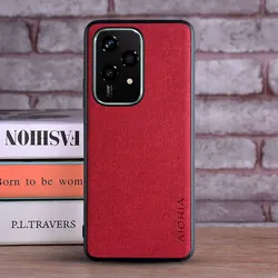 Luxurious Textile Leather Skin Soft TPU Phone Case for a Sleek and Stylish Look (Red)