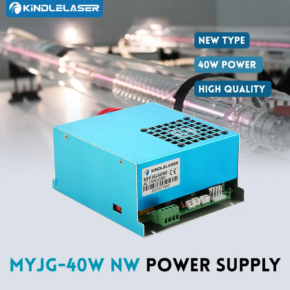 Kindlelaser 40W Alimentatore Laser Co2 Myjg-40W Nw 110V/220V Per Macchina Da Taglio Per Incisione Di Tubi Laser