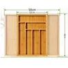 Expandable Bamboo Wood Cutlery Tray Drawer Utensil Organizer Adjustable for Silverware and Cooking Utensils 3