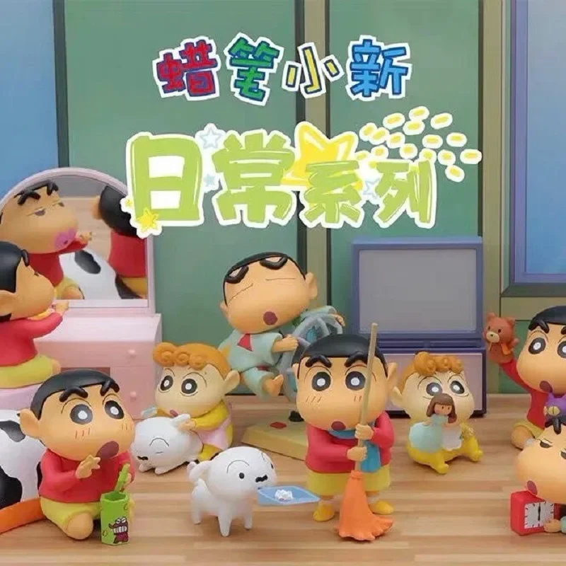 

Anime Crayon Shin-chan Action Figure Shin Chan Daily Series Figuras Toys Manga Kawaii Doll Collection Model Ornaments Kids Gift