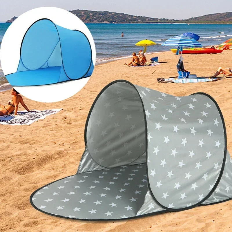 Portable Beach Tent Pop-up Tent Summer Sea Sun Shelters Garden Outdoor Camping BBQ Water-resistant Outdoor Beachcanopy