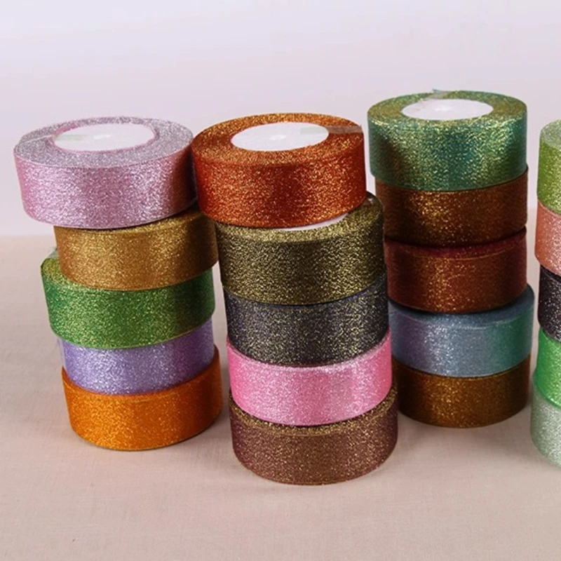 Glitter Ribbon Roll – 40mm, 22 Meters for DIY Crafts, Weddings, and Sewing Projects