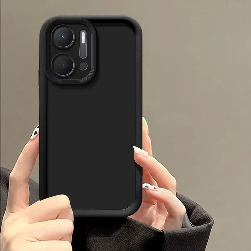 Enhanced Liquid Silicone Phone Case with Camera Protection - Square Design