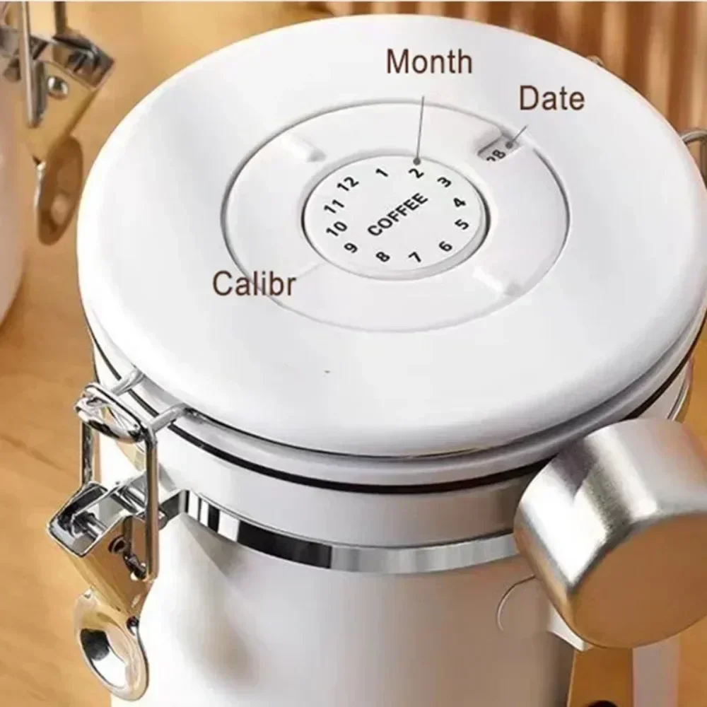 1200/1500/1800ml Stainless Steel Vacuum Storage Container, Airtight Jar, Coffee Beans, Grains, Tea, Nut, Keep Fresh Hot Sale