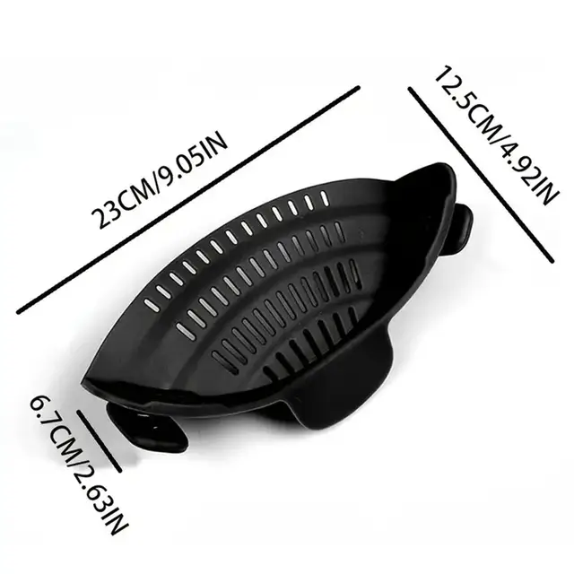 1pc Adjustable Silicone Clip-On Strainer for Pots, Pans, and Bowls - Handheld Drainer for Noodles, Pasta 5