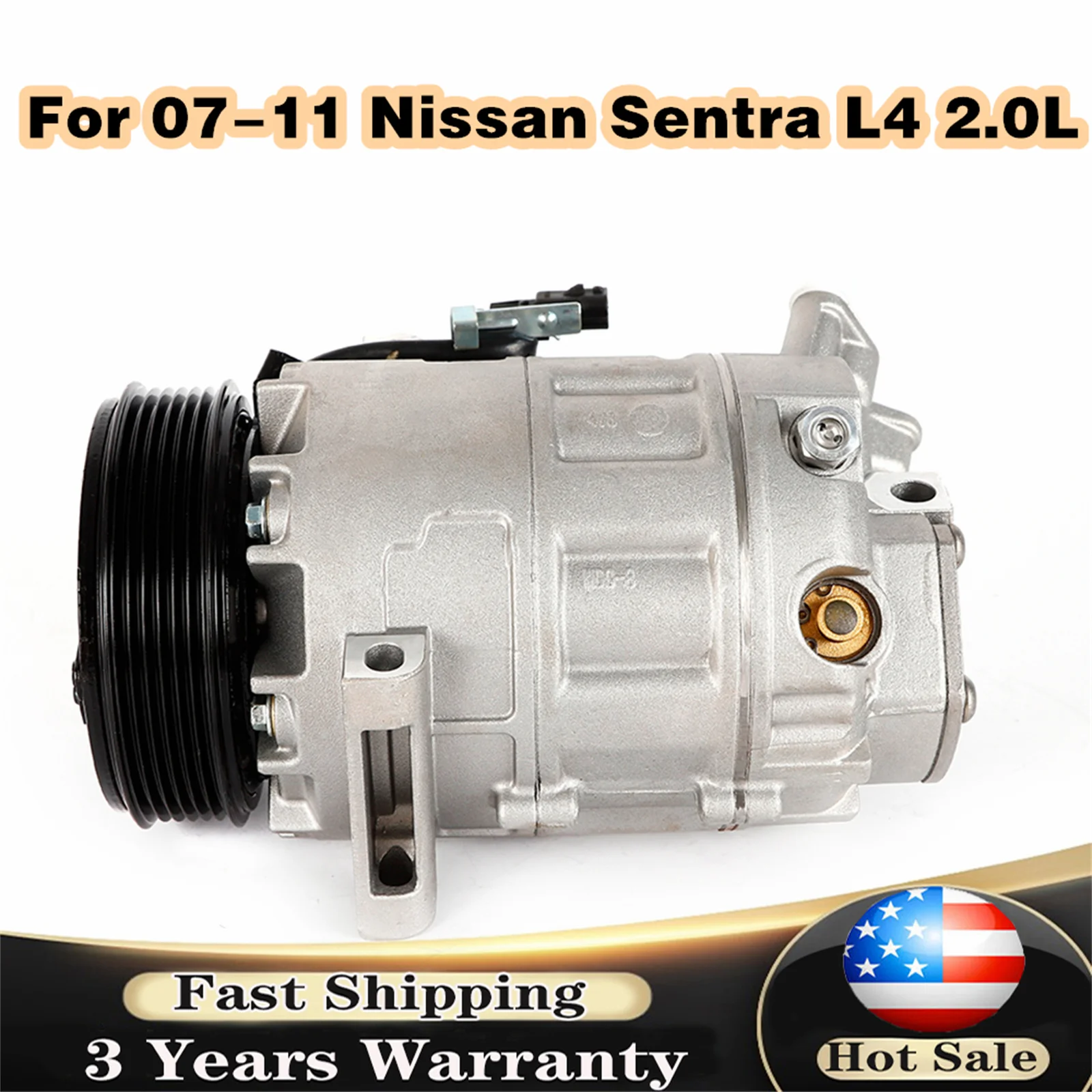 

A/C Compressor W/Clutch Fits 2007 2008 2009 2010 2011 Nissan Sentra CO 10871C Z0004620C 10000660