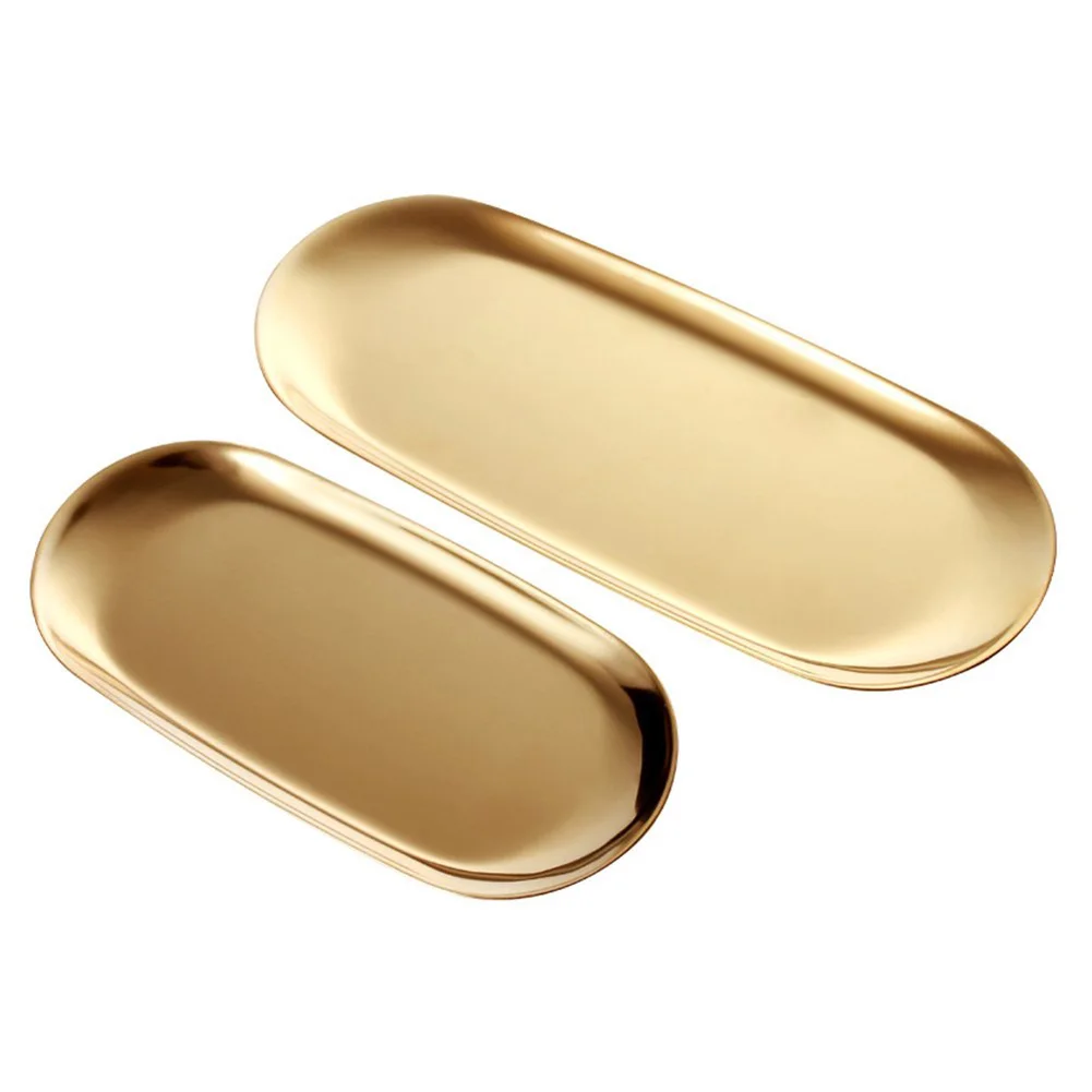 Stainless Steel Tray 1pcs Stainless Steel Tray Decoration Storage Tray Earrings Sorting Multi Size Bathroom Bedroom Storage Accessory Rust Proof