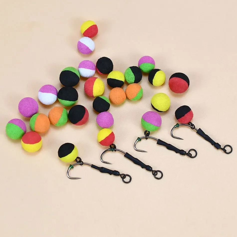 14 Teile/schachtel Pop-Up Karpfen Angeln Boilies 10/12/14mm Reverse Bottom Angeln Auftrieb Schaum Bälle haar Rig Methode Feeder Schwimmenden Köder – Detail 1