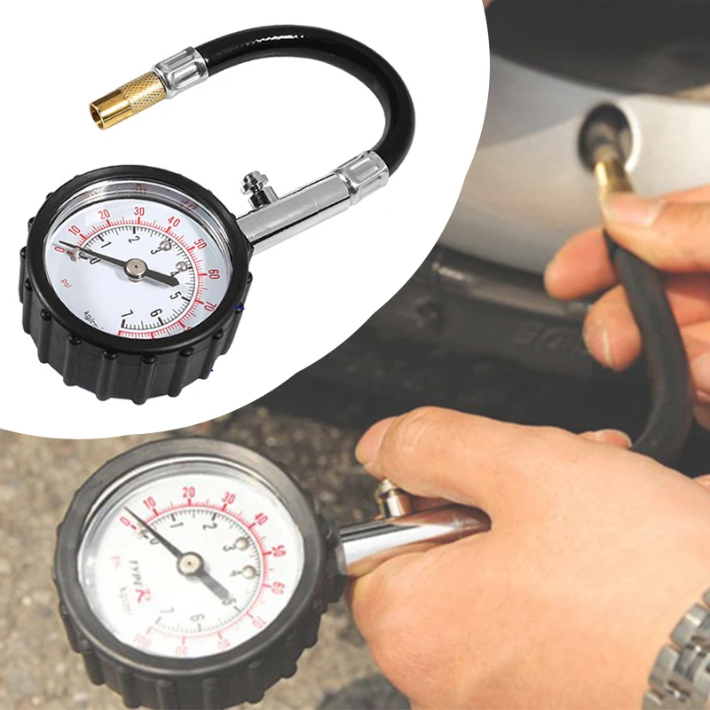 

0-100Psi Car Tyre Pressure Gauge High Precision Long Tube Tire Air Pressure Tester Automobile Motorcycle Tire Inspection Tool