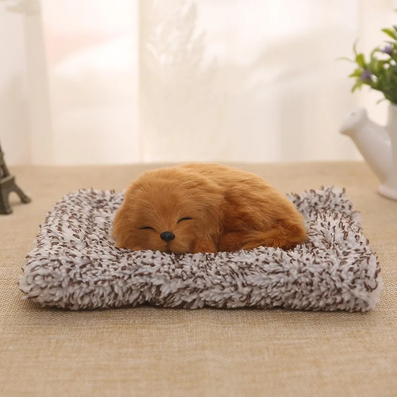 Charming Plush Puppy Ornament for Home and Car Decoration