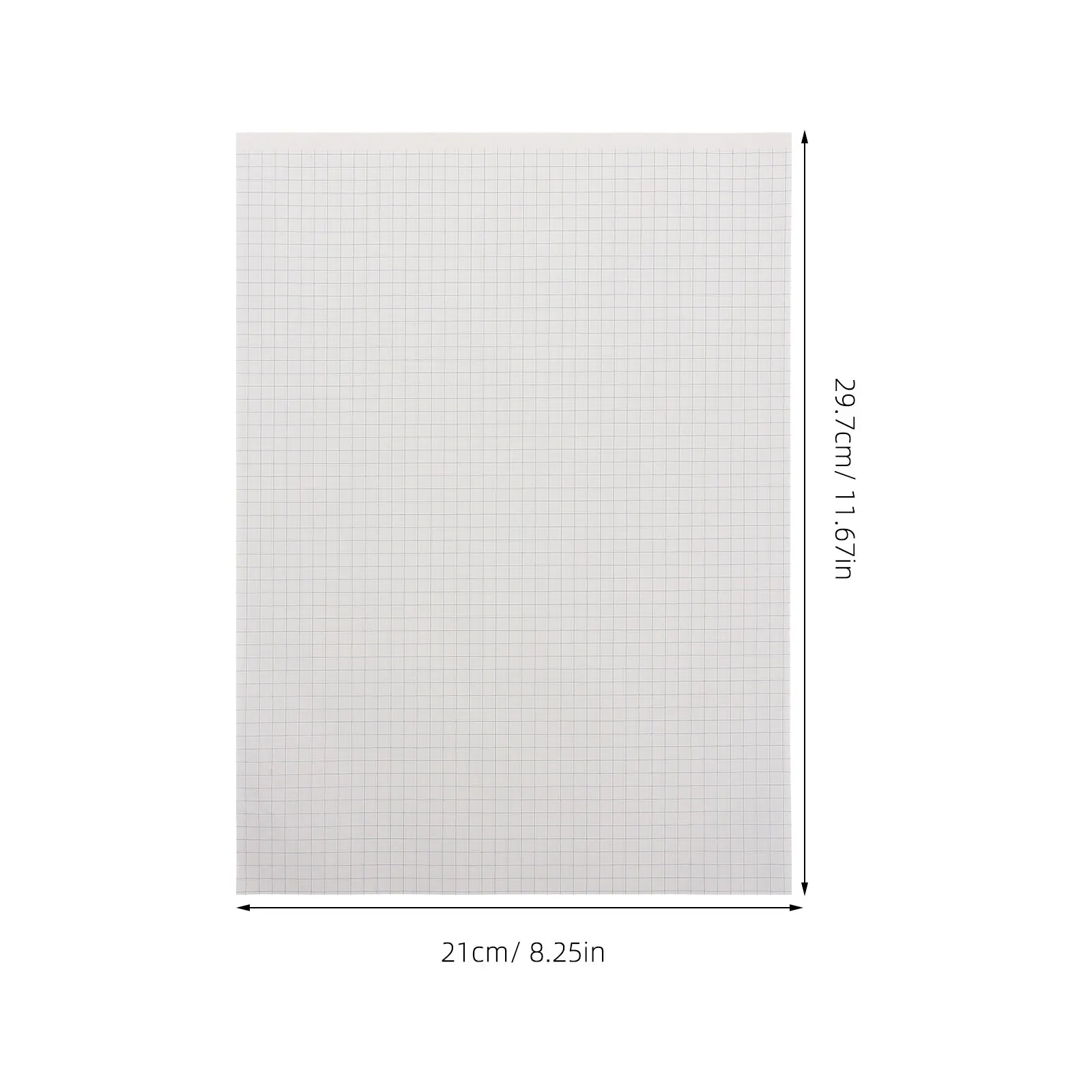 Quaderno a Quadretti Spessi da 40 Fogli, Layout Chiaro, Carta a Griglia Bifacciale, Blocco per Disegno Tecnico, Carta per Matematica e Disegno - immagine 6