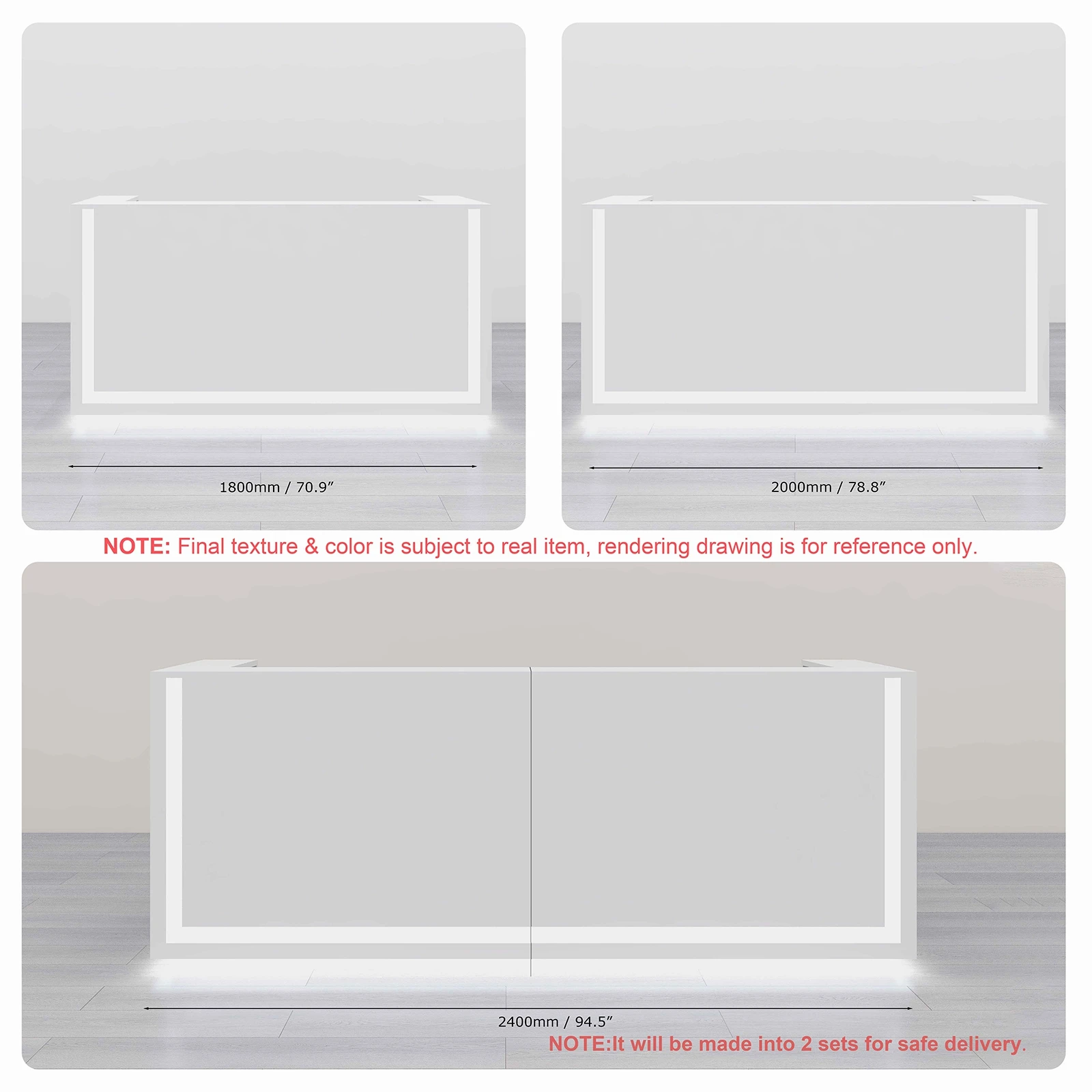 USA CA UK AU GER Local Stock White Shopping And Payment Upon Hotel Reception Desk Luxury Office Reception Table Simple Design